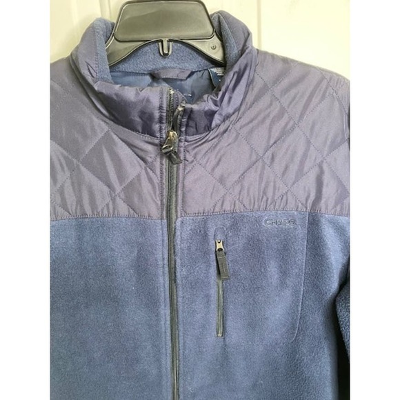Chaps men’s Navy-Blue fleece coat/jacket, size large - Picture 2 of 6